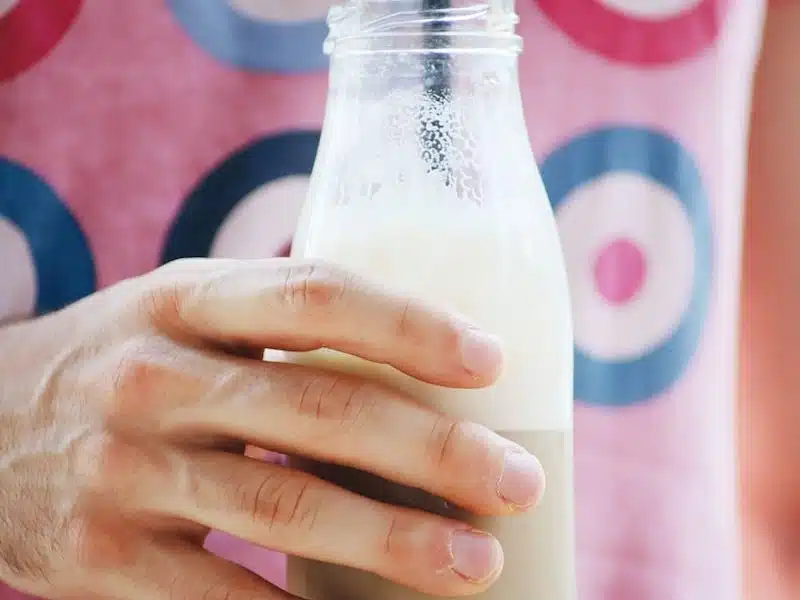 clear glass bottle