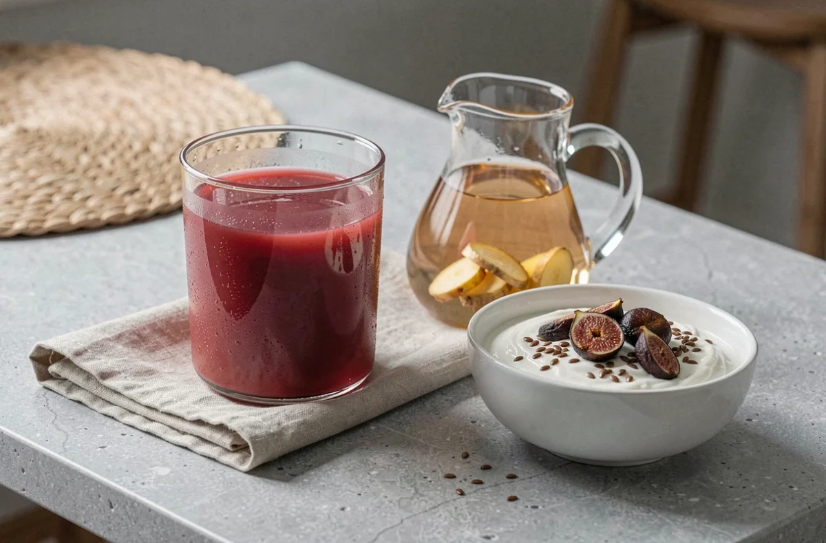 Jus de pruneaux, eau gingembre et yaourt aux graines de lin : remèdes naturels contre la constipation