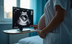 Échographie de grossesse précoce dans une clinique moderne
