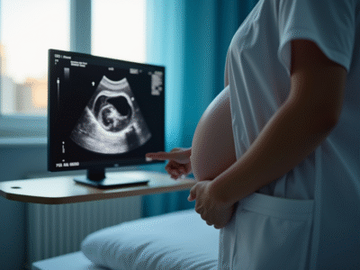 Échographie de grossesse précoce dans une clinique moderne