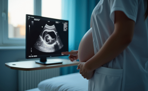 Échographie de grossesse précoce dans une clinique moderne
