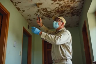 Diagnostic amiante dans une maison ancienne avec murs en plaques
